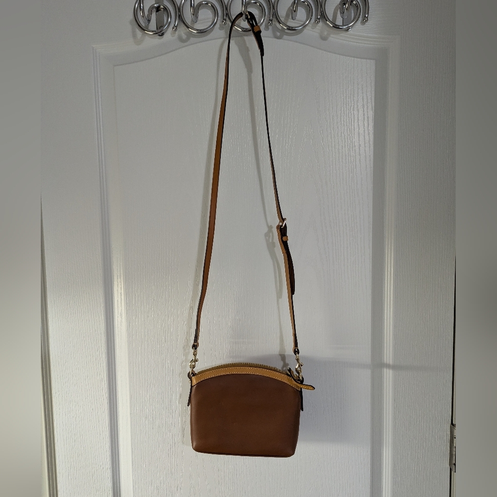 Dooney & Bourke Wayfarer Domed Crossbody Brown Leather Bag - Picture 2 of 15